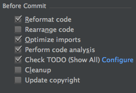 Before Commit Options